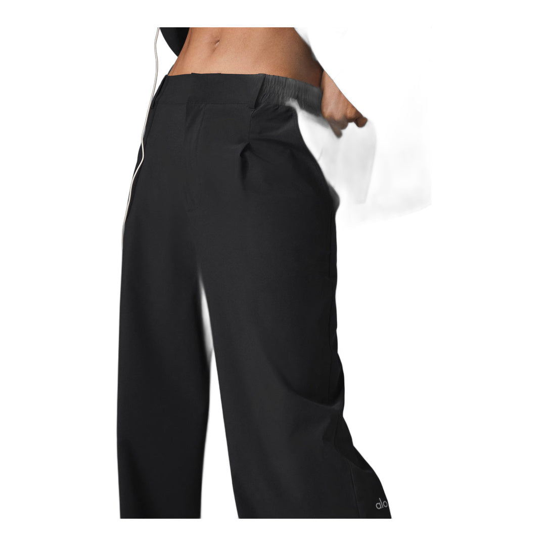 alo High-Waist Pursuit Trouser (Long) - Black