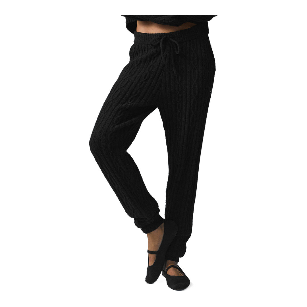 alo Cable Knit Winter Bliss Pant - Black