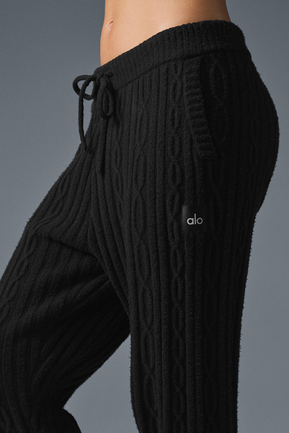 alo Cable Knit Winter Bliss Pant - Black