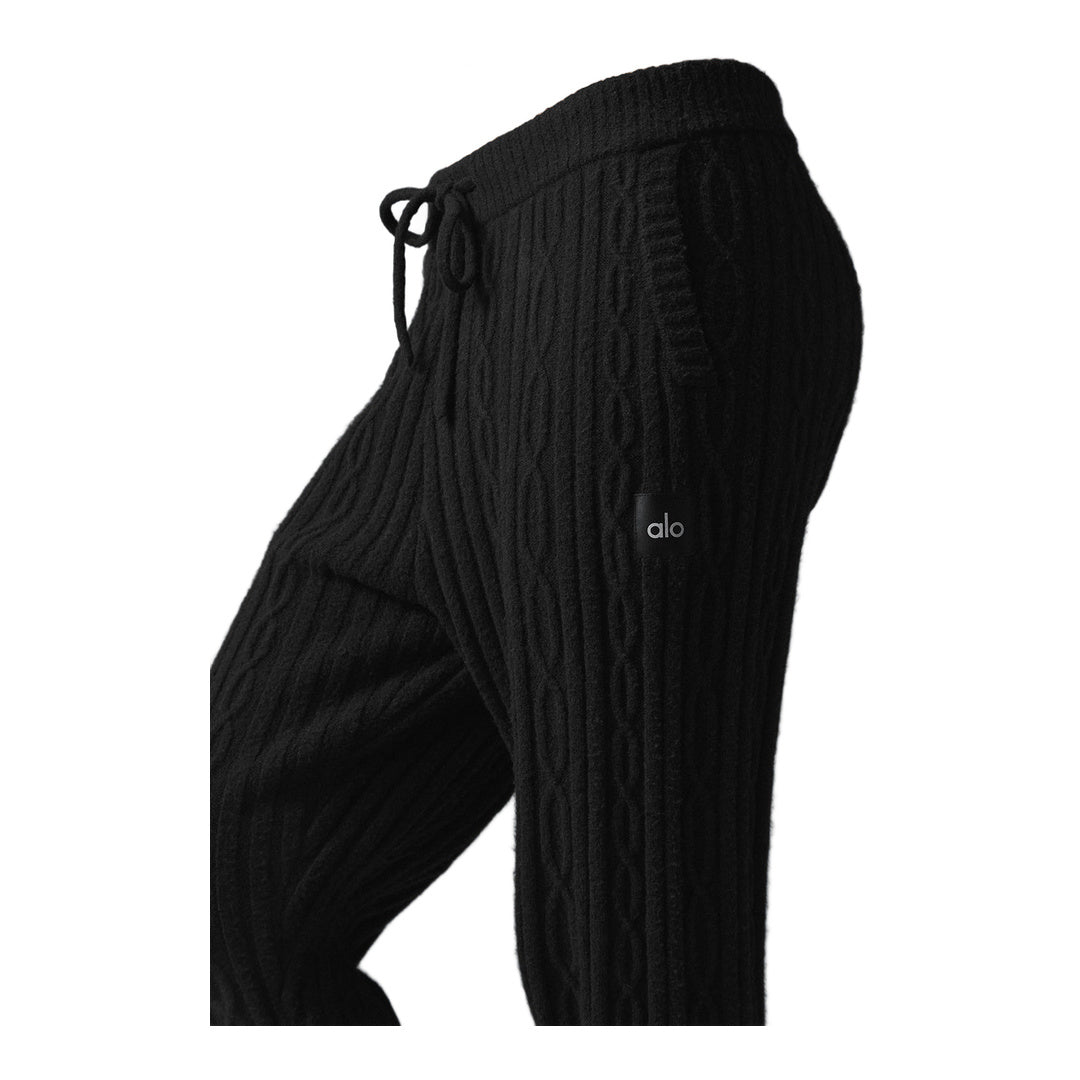 alo Cable Knit Winter Bliss Pant - Black