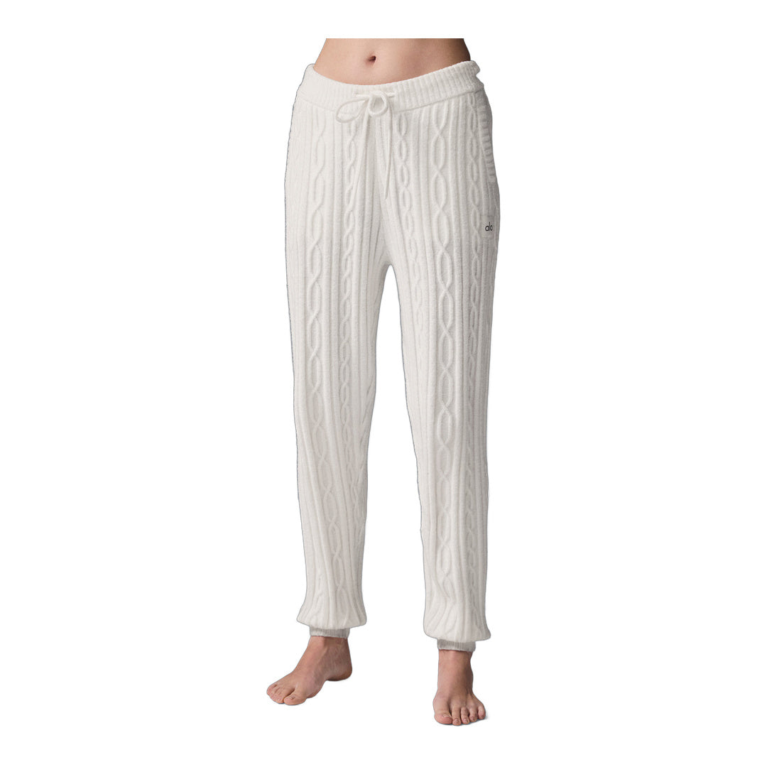 alo Cable Knit Winter Bliss Pant - Ivory