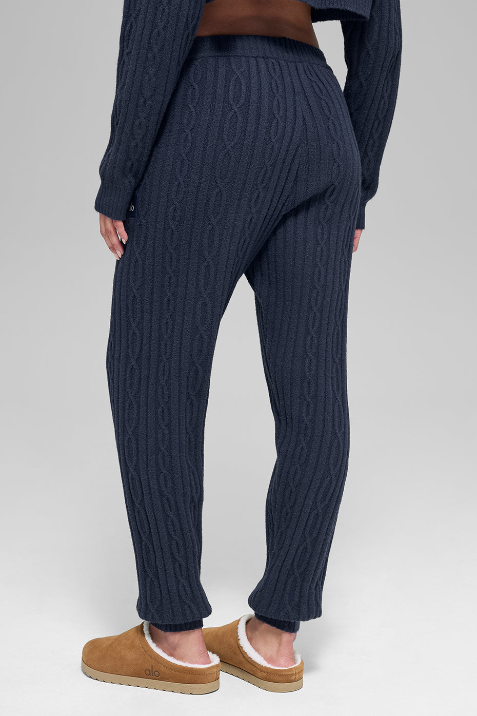 alo Cable Knit Winter Bliss Pant - Navy