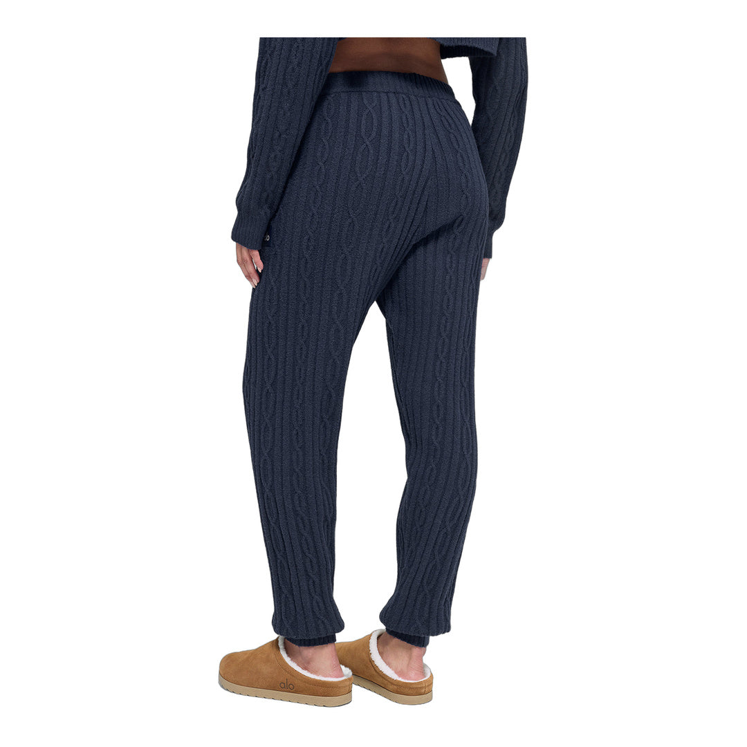 alo Cable Knit Winter Bliss Pant - Navy