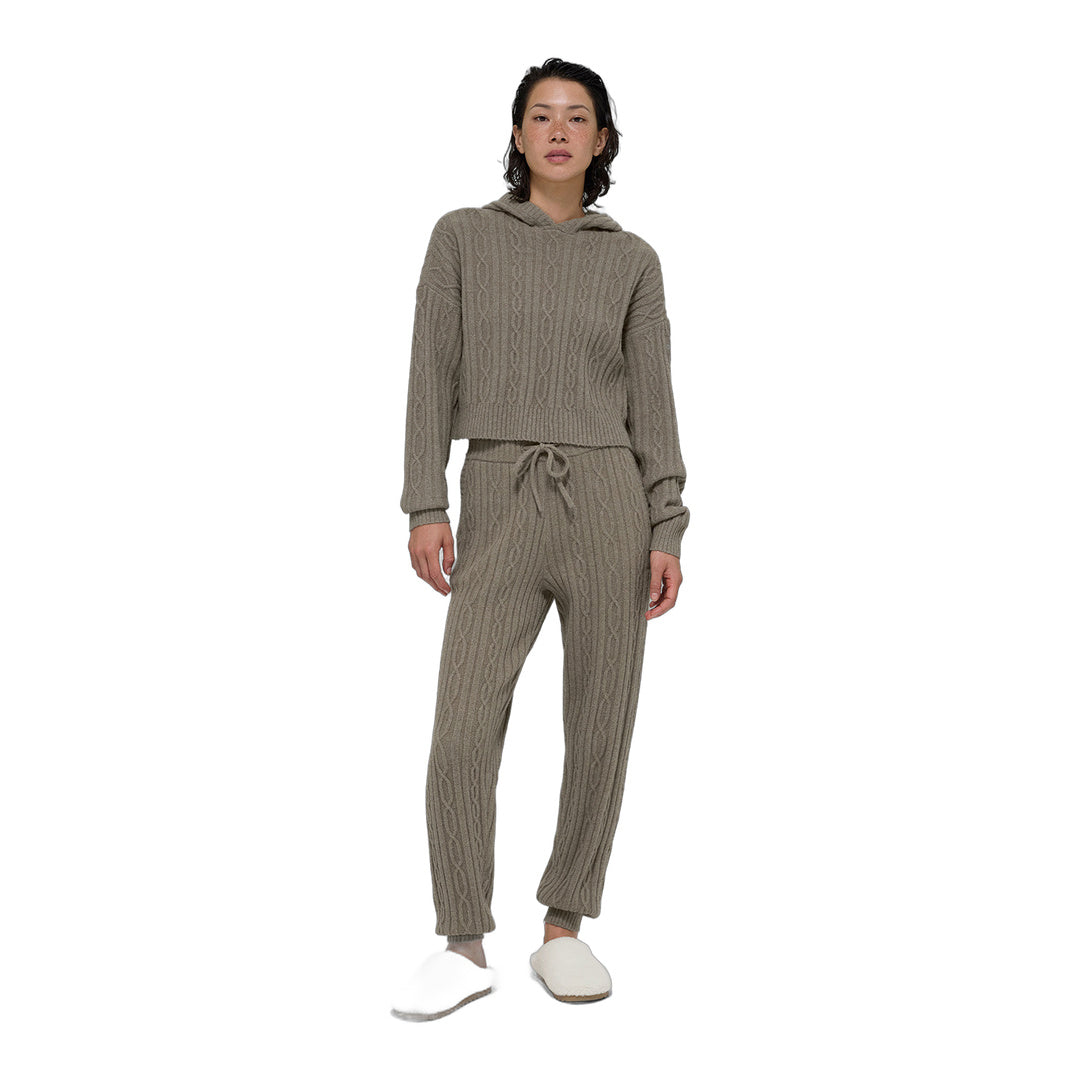 alo Cable Knit Winter Bliss Pant - Light Cocoa