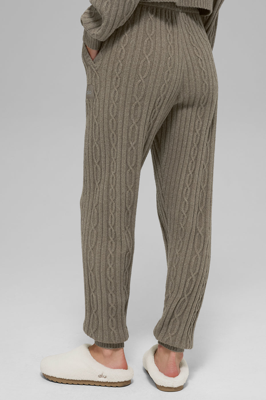 alo Cable Knit Winter Bliss Pant - Light Cocoa