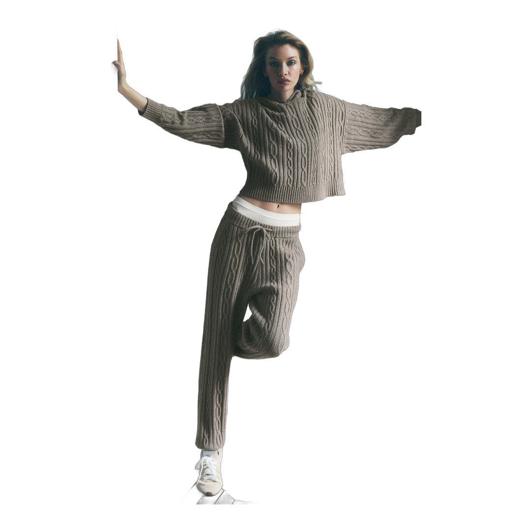alo Cable Knit Winter Bliss Pant - Light Cocoa
