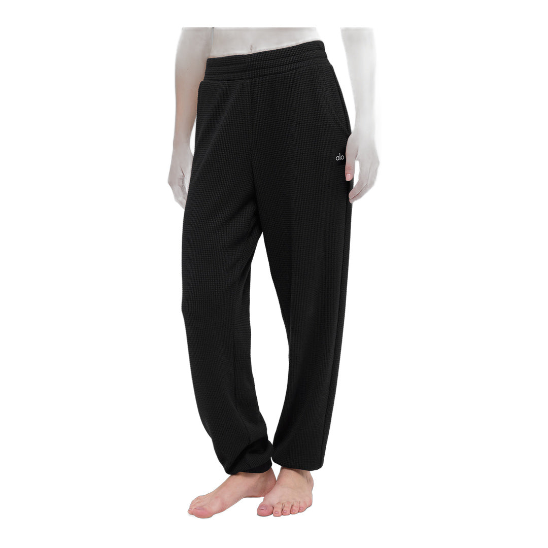 alo Waffle Weekend Escape Jogger - Black