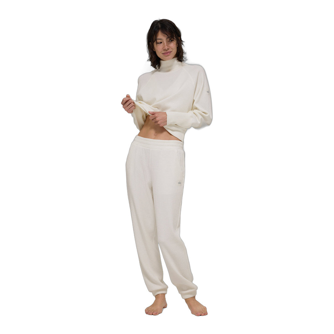 alo Waffle Weekend Escape Jogger - Ivory