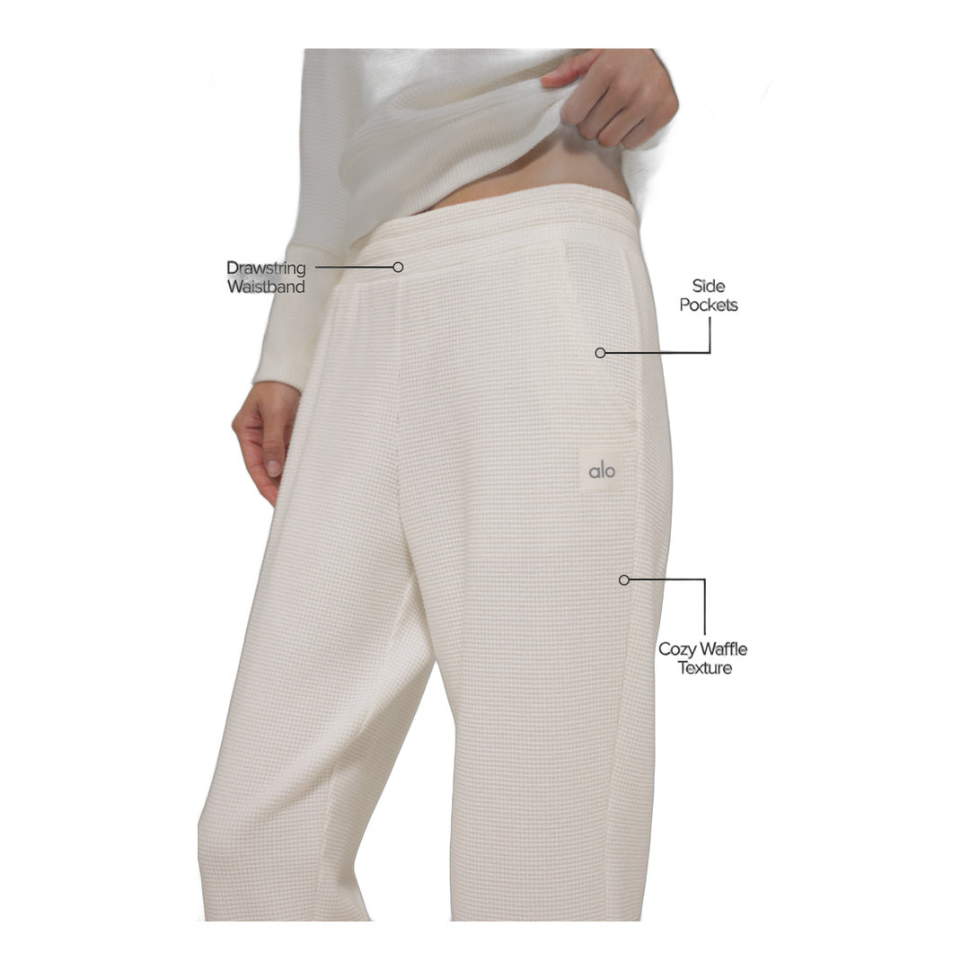 alo Waffle Weekend Escape Jogger - Ivory