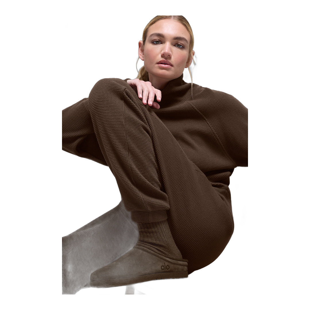 alo Waffle Weekend Escape Jogger - Espresso