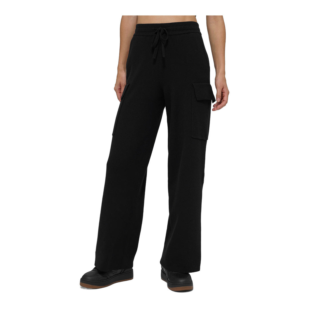 alo Scholar Knit High-Waist Cargo Pant - Black