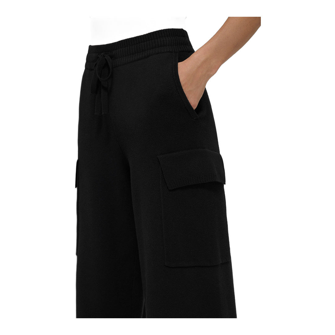 alo Scholar Knit High-Waist Cargo Pant - Black