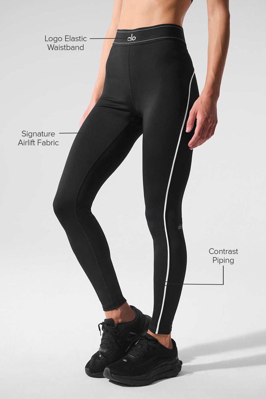 alo Airlift High-Waist Suit Up Legging - Black/White