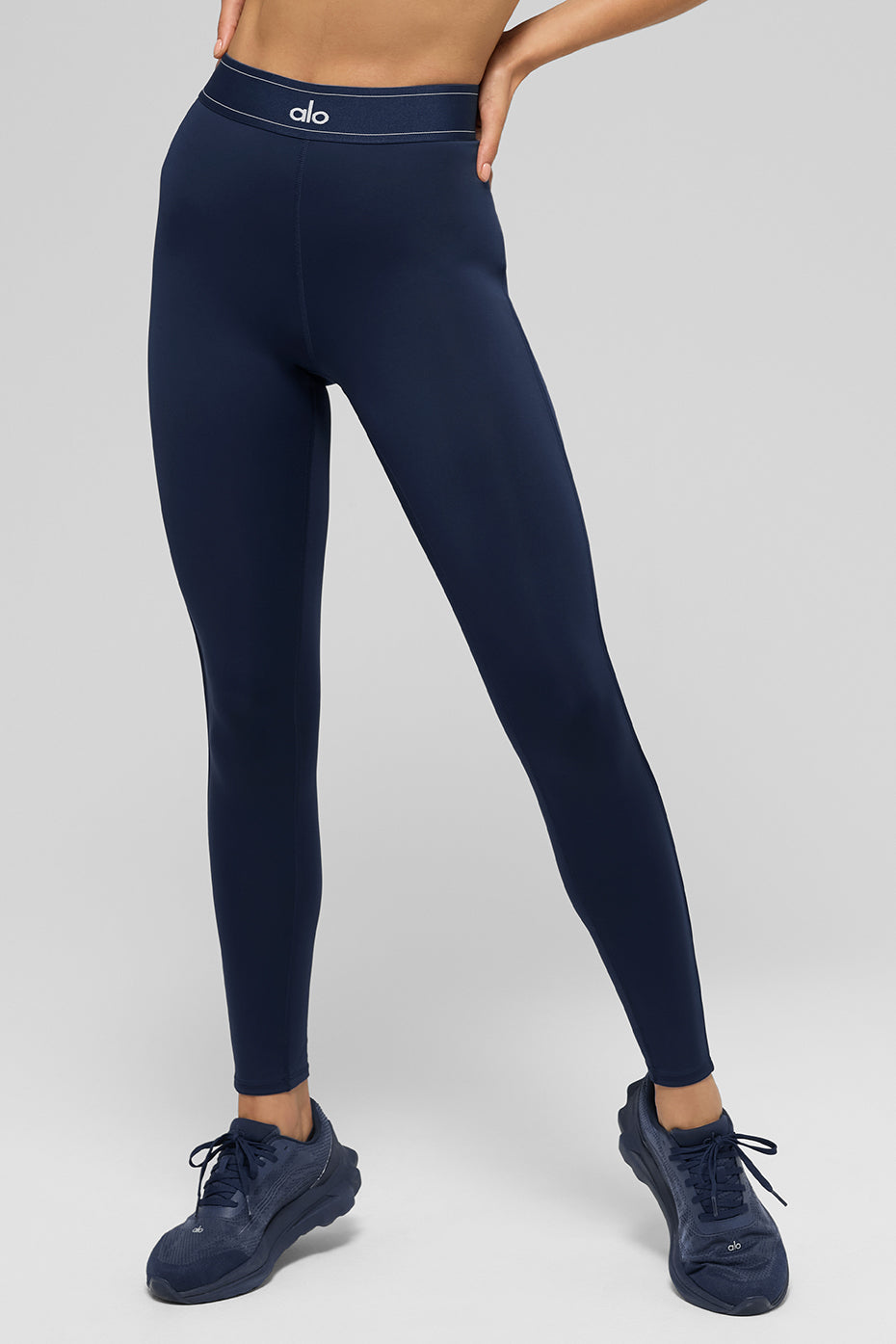 alo Airlift High-Waist Suit Up Legging - Navy/Navy