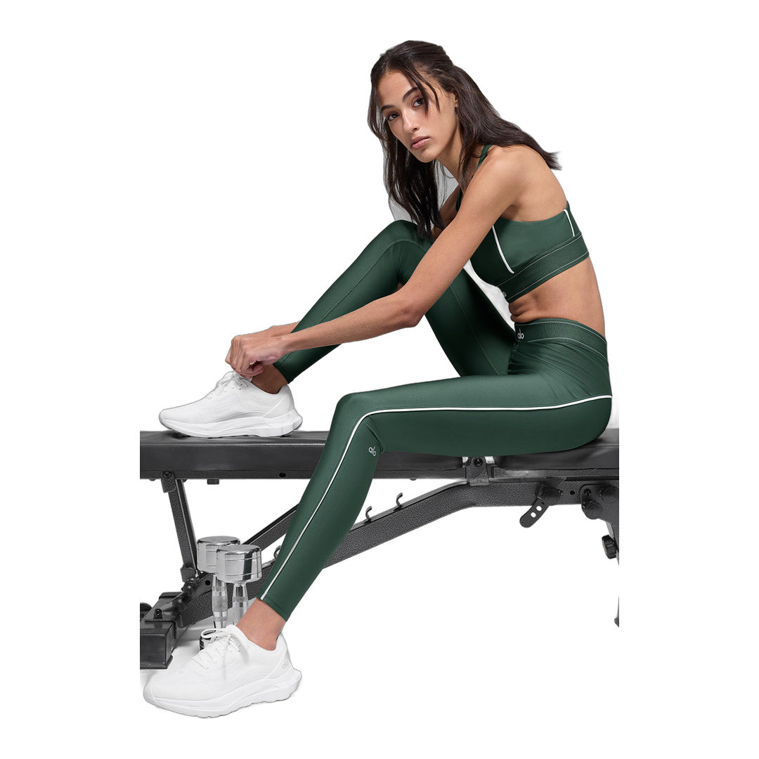 alo Airlift High-Waist Suit Up Legging - Clover Green/White
