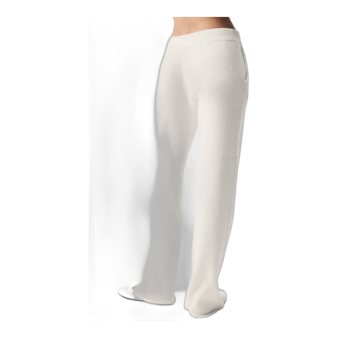 alo Snuggle Up Sweater High-Waist Wide Leg Pant - Ivory
