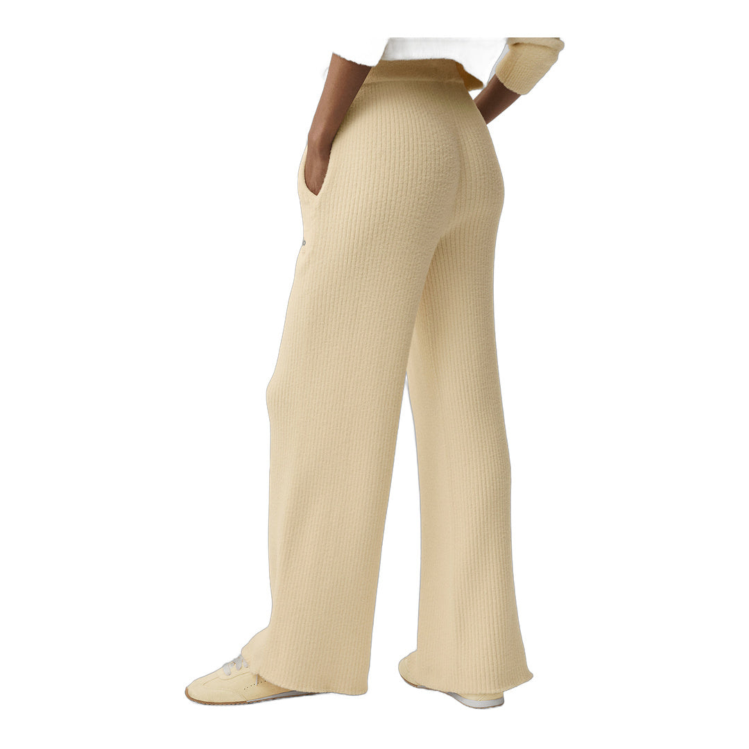 alo Snuggle Up Sweater High-Waist Wide Leg Pant - Candlelight Yellow