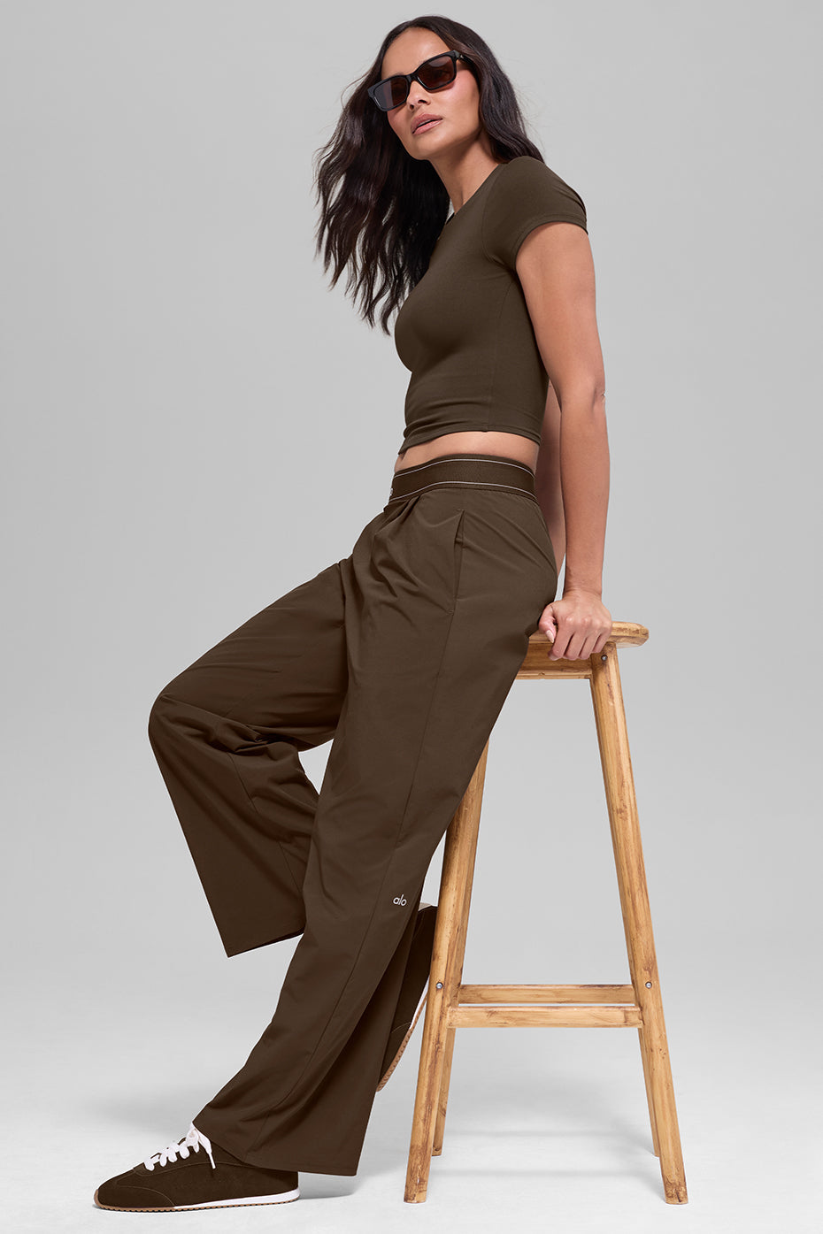 alo Suit Up Trouser (Regular) - Espresso