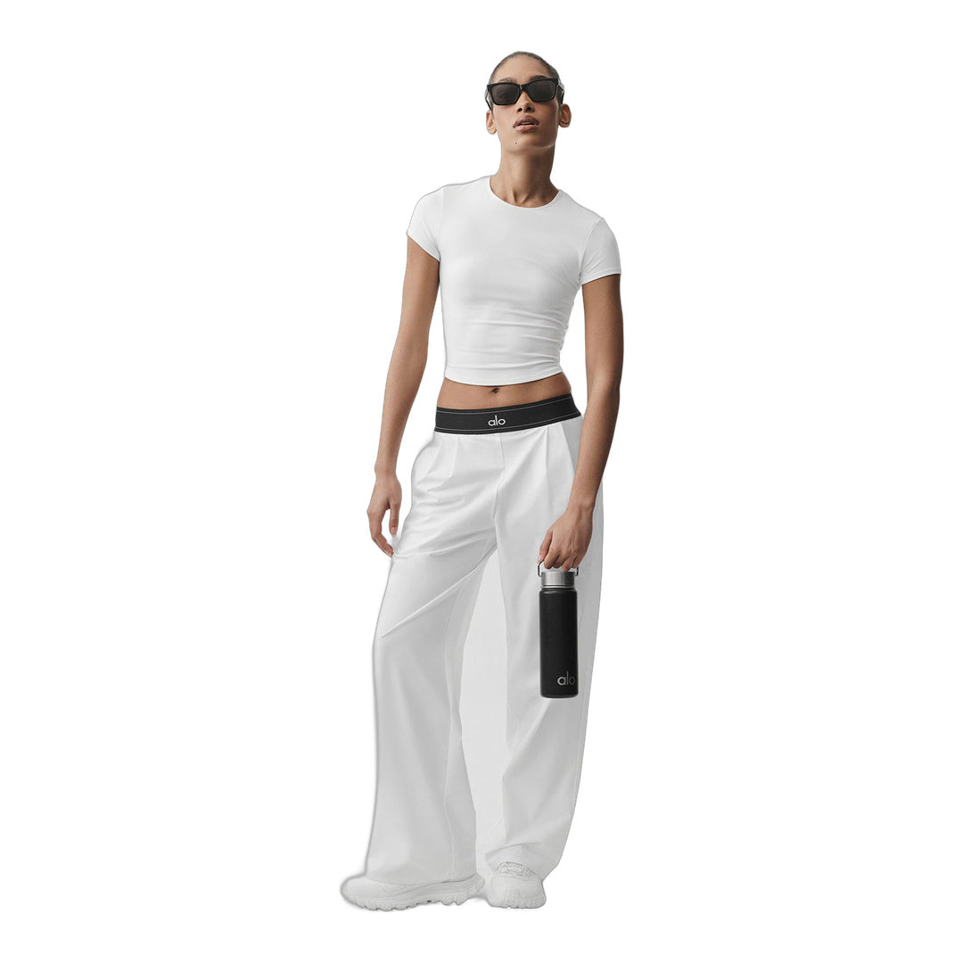 alo Suit Up Trouser (Regular) - White/Black
