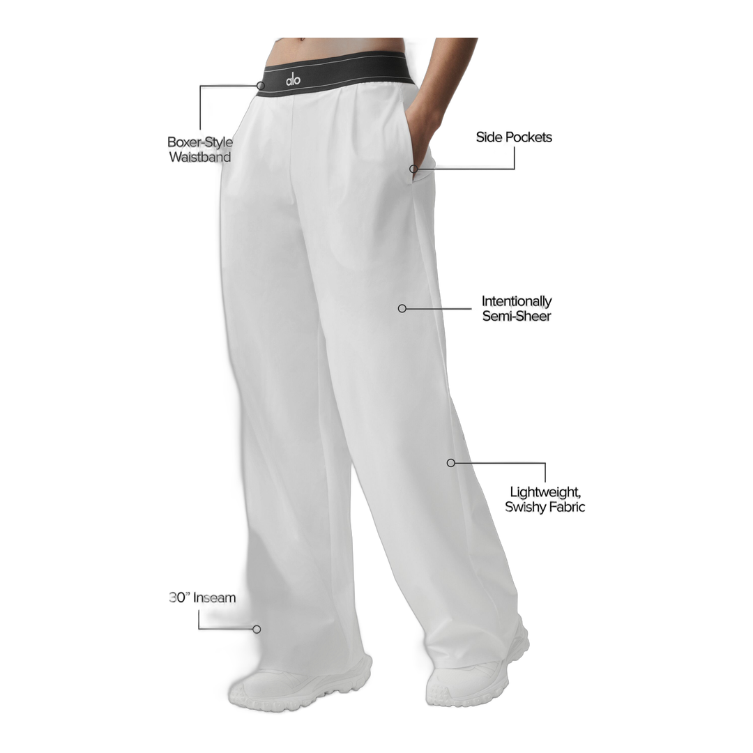 alo Suit Up Trouser (Regular) - White/Black