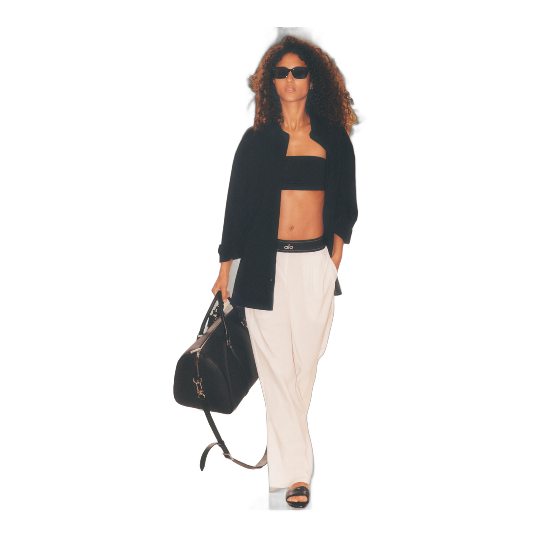 alo Suit Up Trouser (Regular) - White/Black