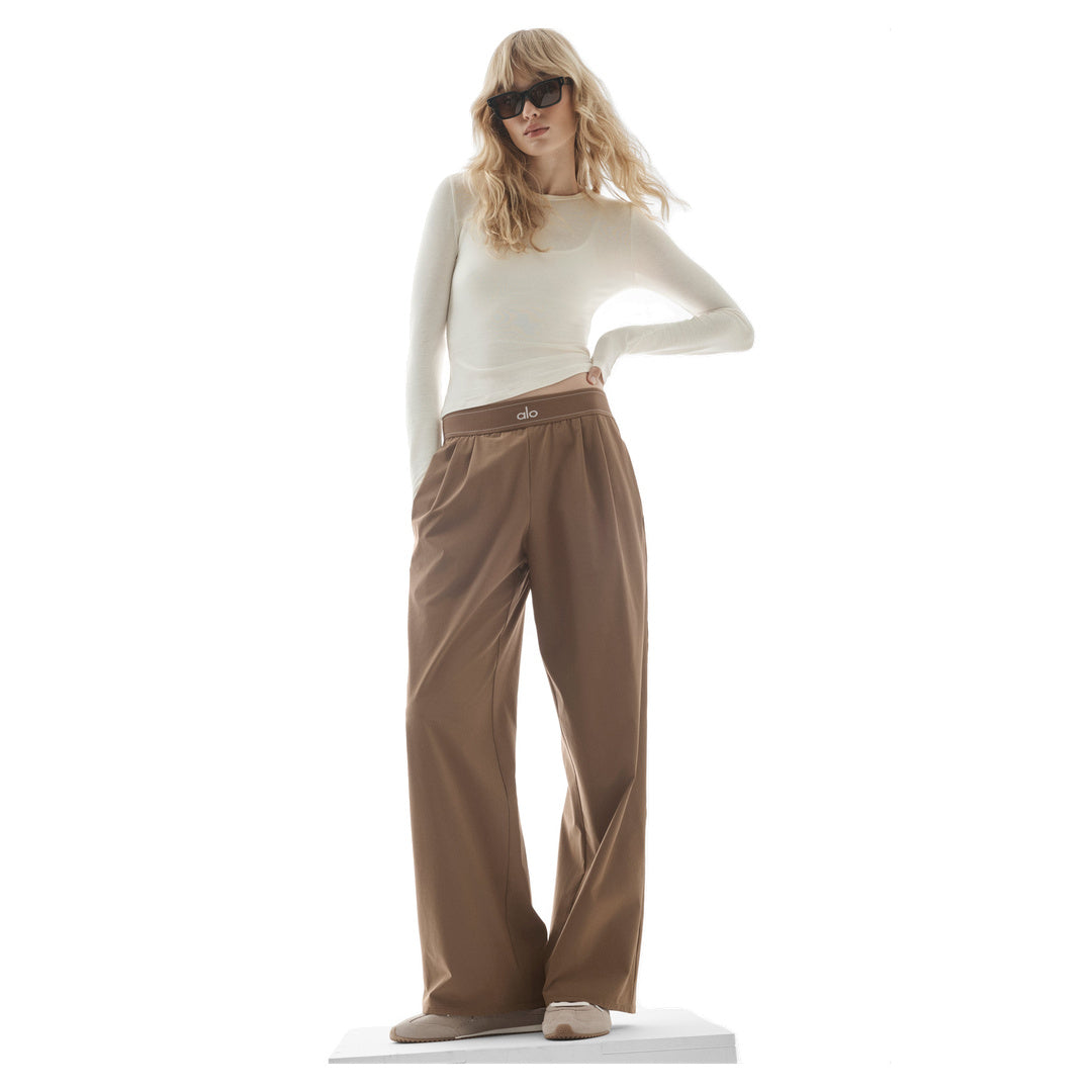 ALO Suit Up Trouser (Long) - Java Brown