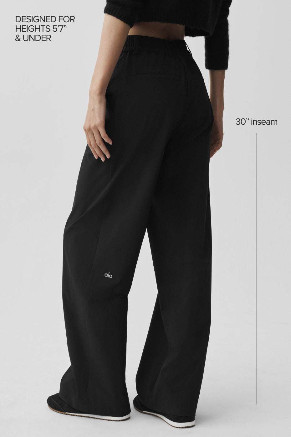 alo High-Waist Pursuit Trouser (Regular) - Black