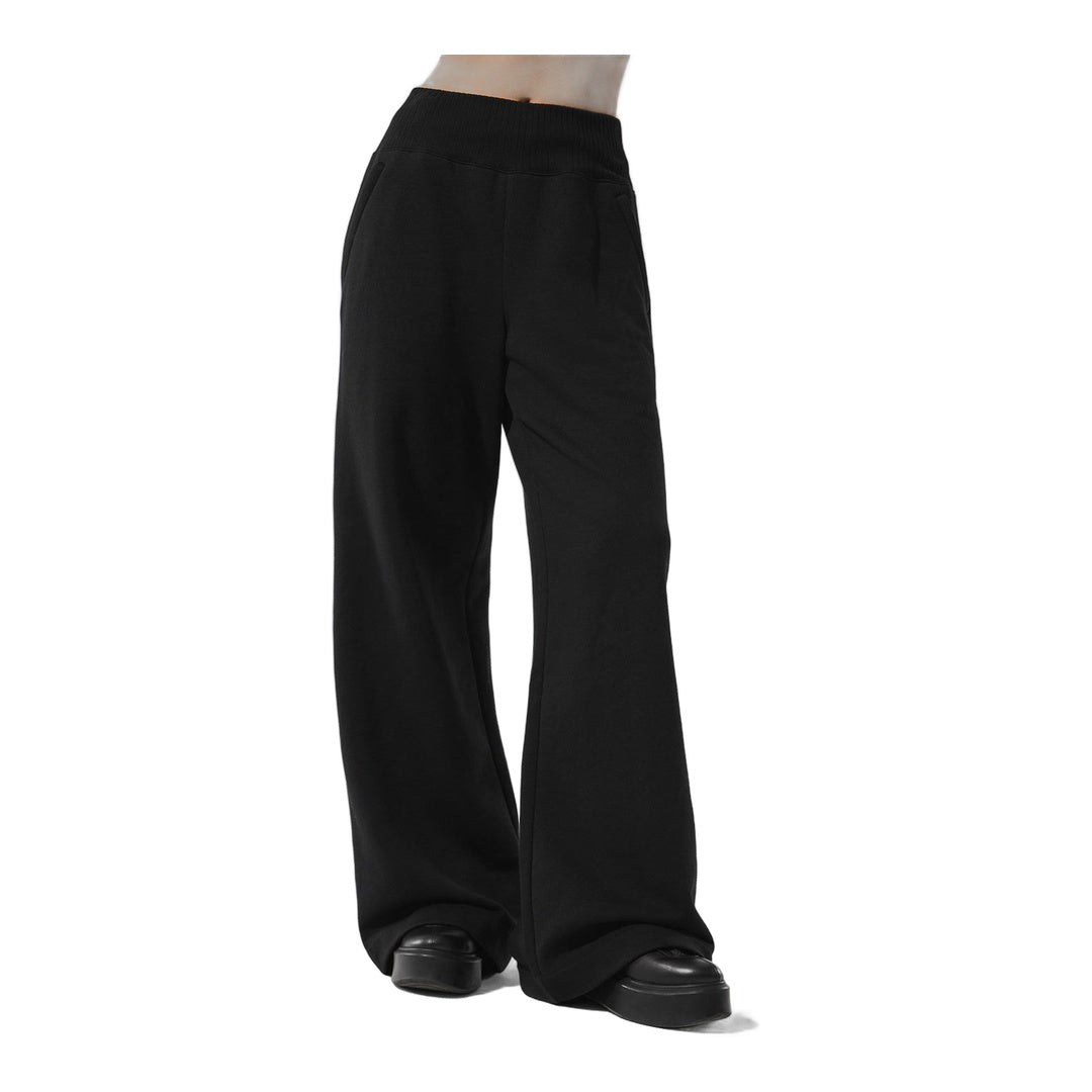alo Serenity Wide Leg Sweatpant - Black