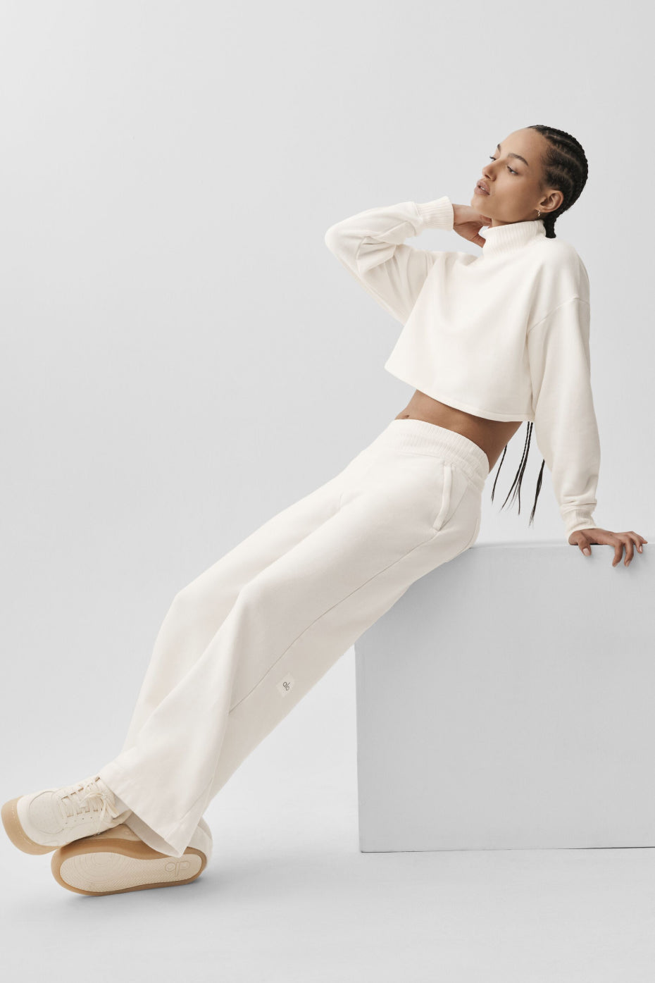 alo Serenity Wide Leg Sweatpant - Ivory