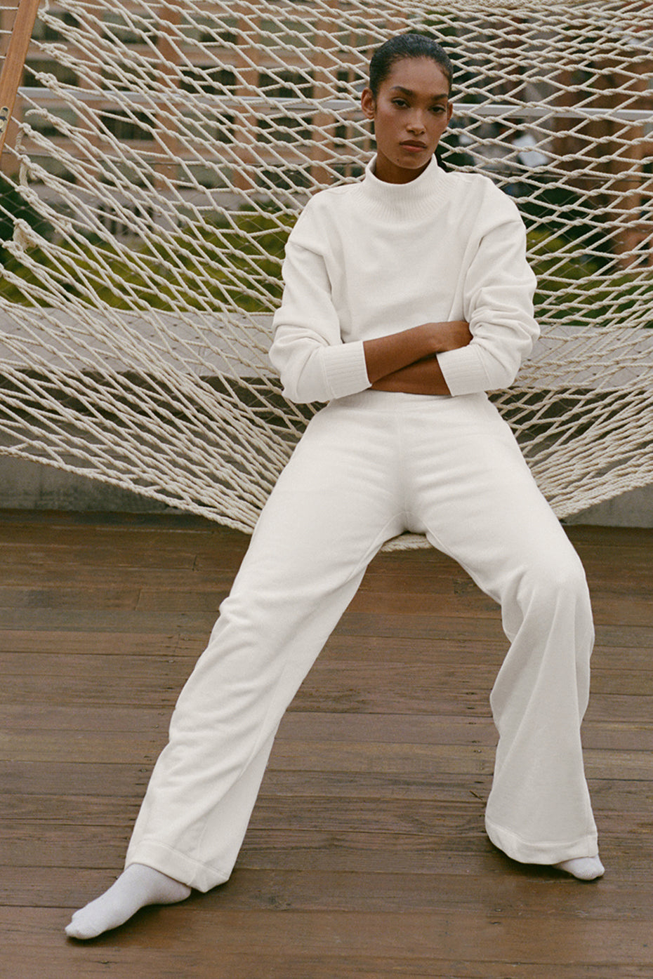 alo Serenity Wide Leg Sweatpant - Ivory