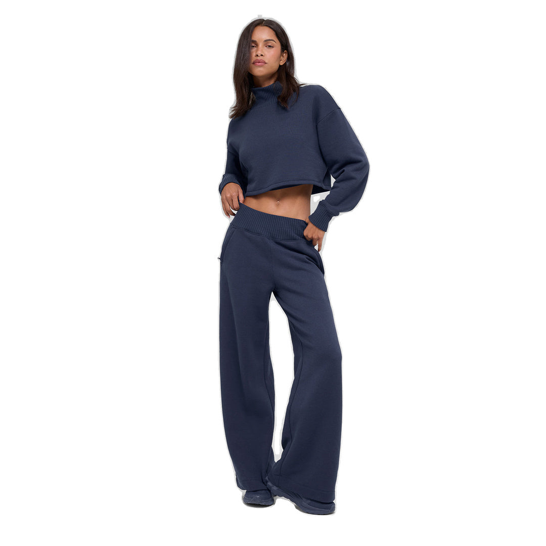ALO Serenity Wide Leg Sweatpant - Navy