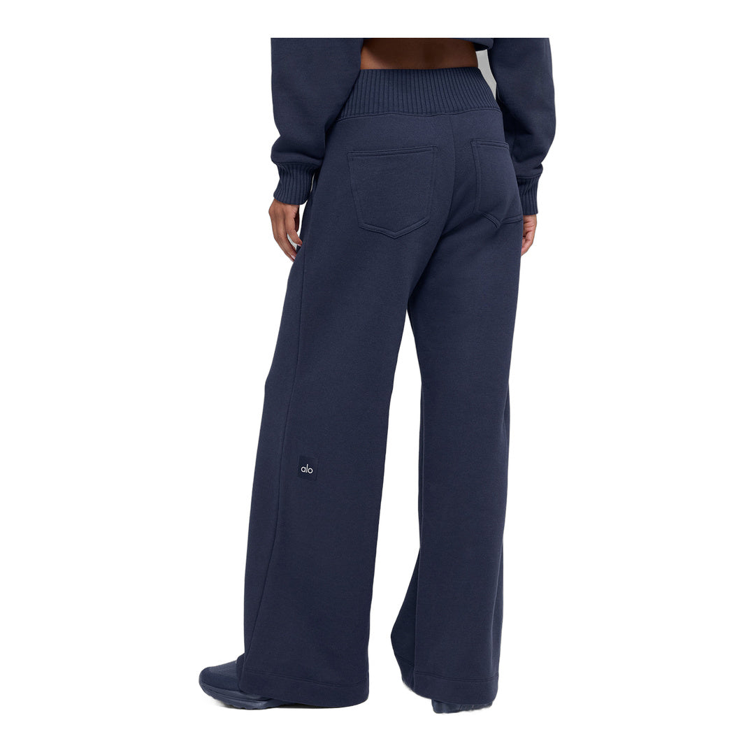 alo Serenity Wide Leg Sweatpant - Navy