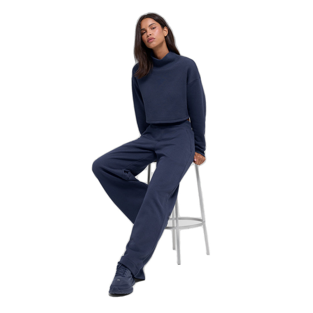 ALO Serenity Wide Leg Sweatpant - Navy