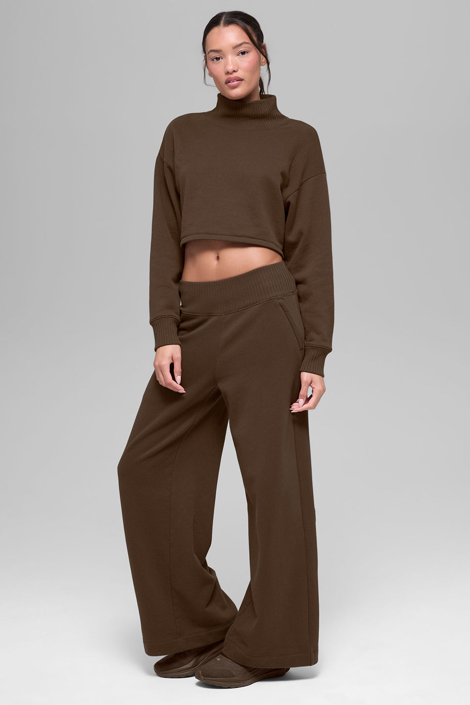 alo Serenity Wide Leg Sweatpant - Espresso