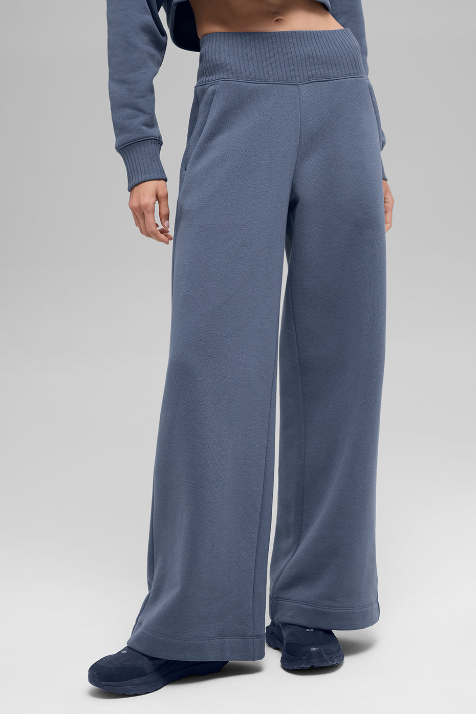 alo Serenity Wide Leg Sweatpant - Bluestone