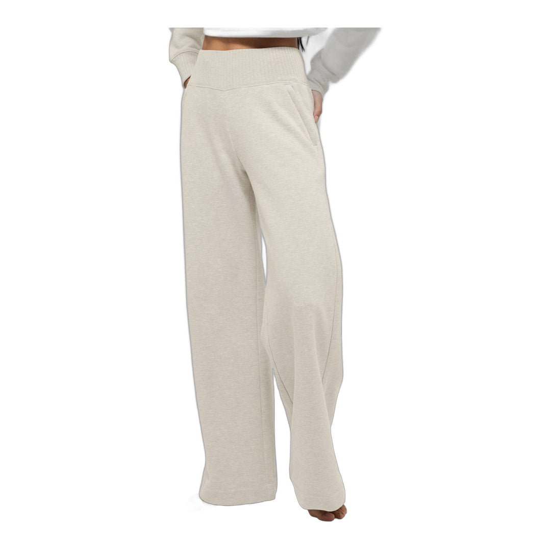 alo Serenity Wide Leg Sweatpant - Oatmeal Heather