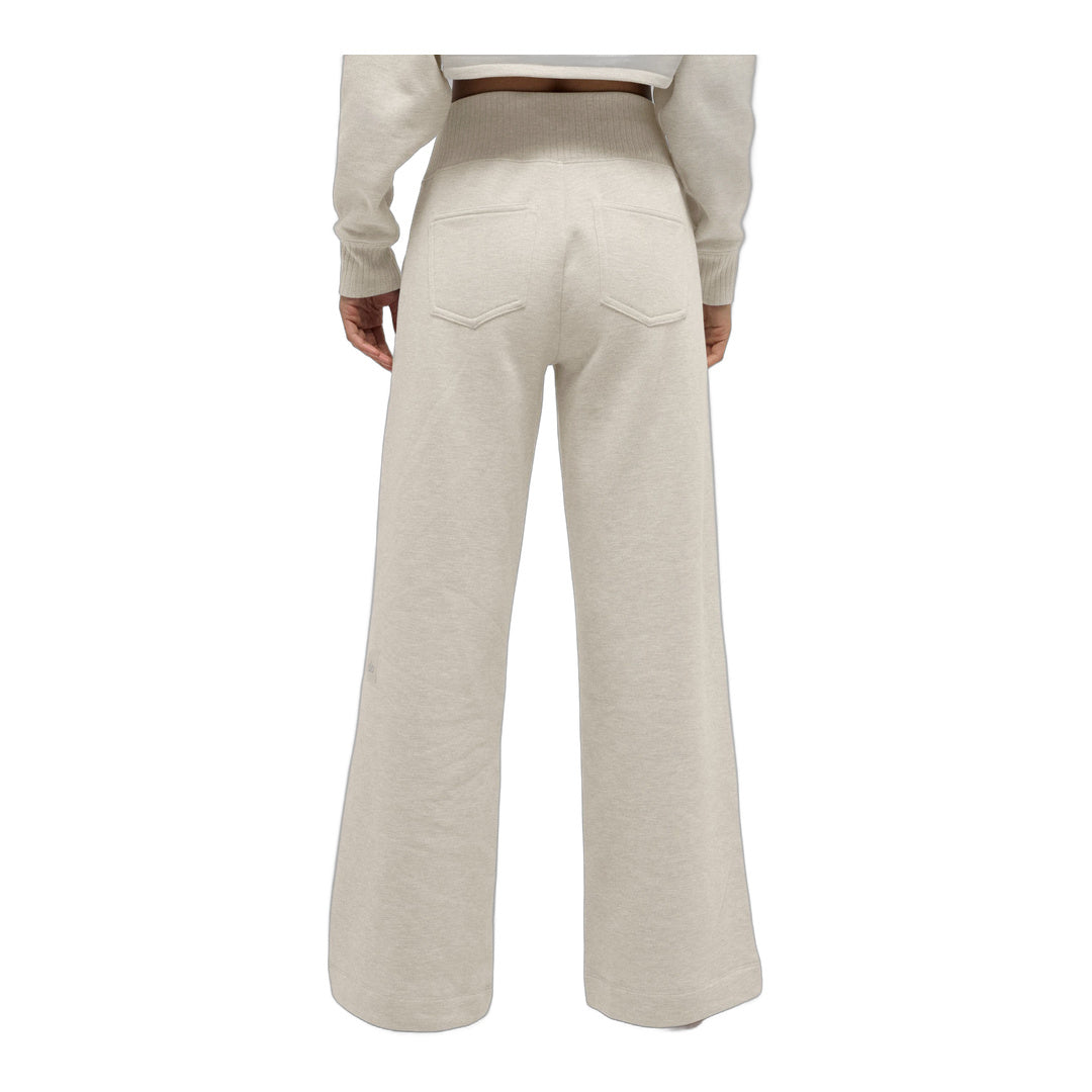 alo Serenity Wide Leg Sweatpant - Oatmeal Heather