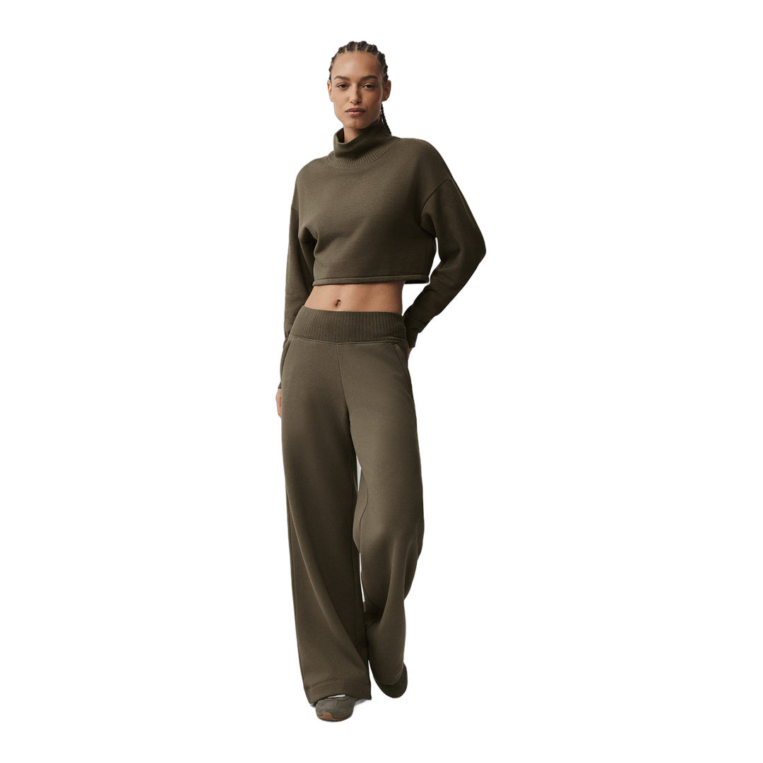 alo Serenity Wide Leg Sweatpant - Olive Tree