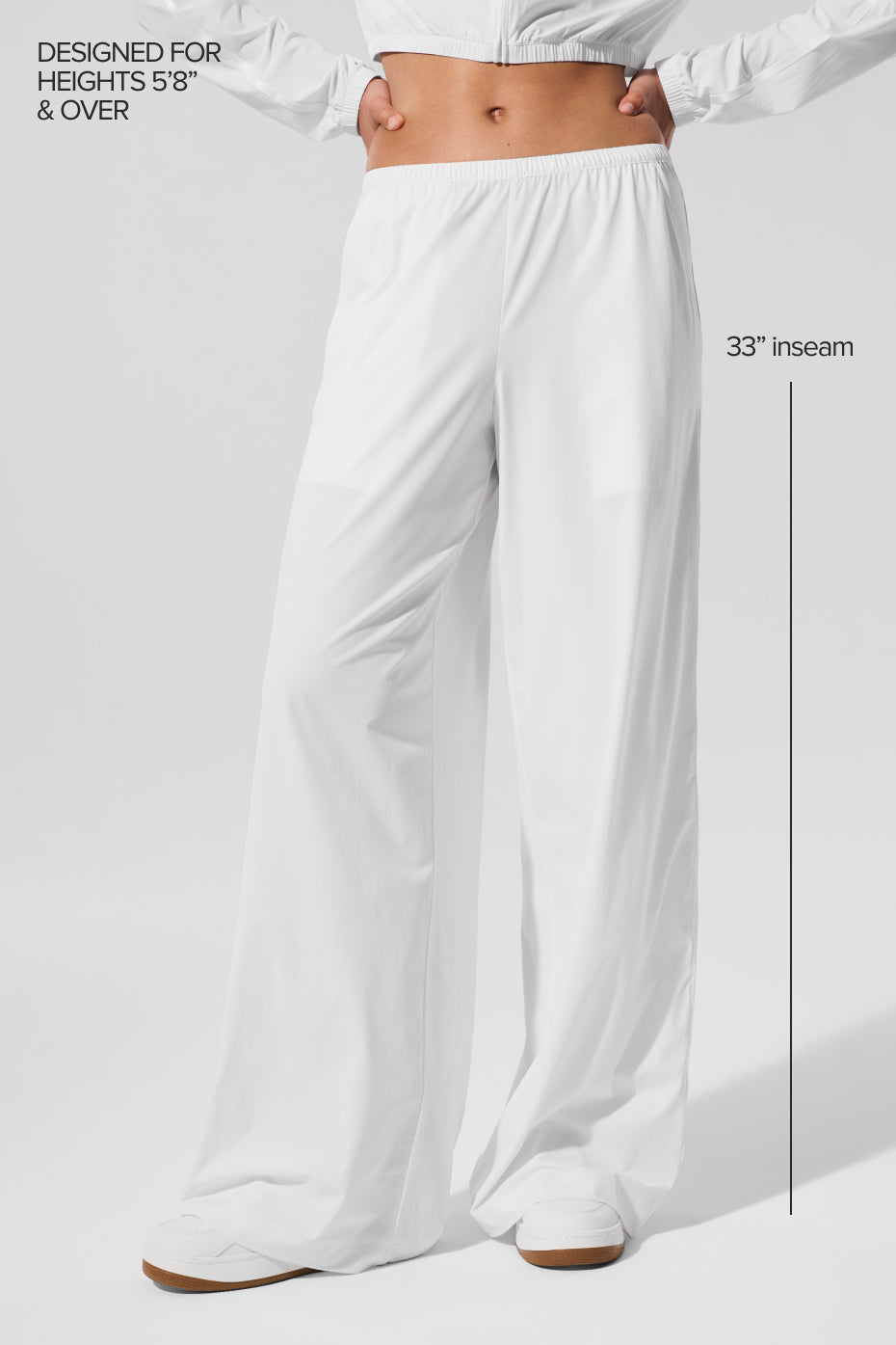 alo Breezy Wide Leg Pant (Long) - White