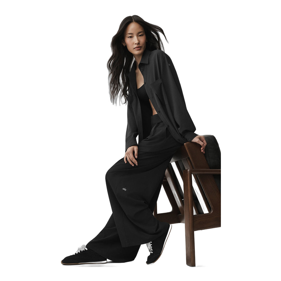 alo High-Waist Dreamscape Trouser (Regular) - Black