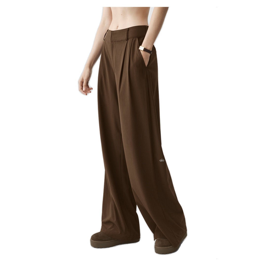 ALO High-Waist Dreamscape Trouser (Long) - Espresso