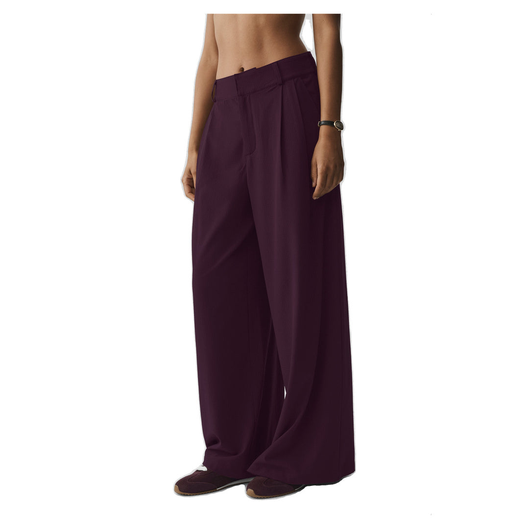 ALO High-Waist Dreamscape Trouser (Regular) - Rich Bordeaux