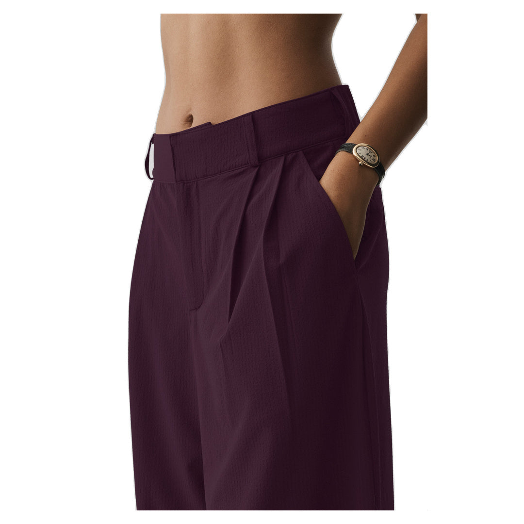 ALO High-Waist Dreamscape Trouser (Regular) - Rich Bordeaux