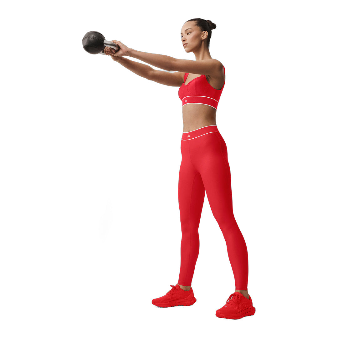 alo Airlift High-Waist Alignment Legging - Bright Red/White