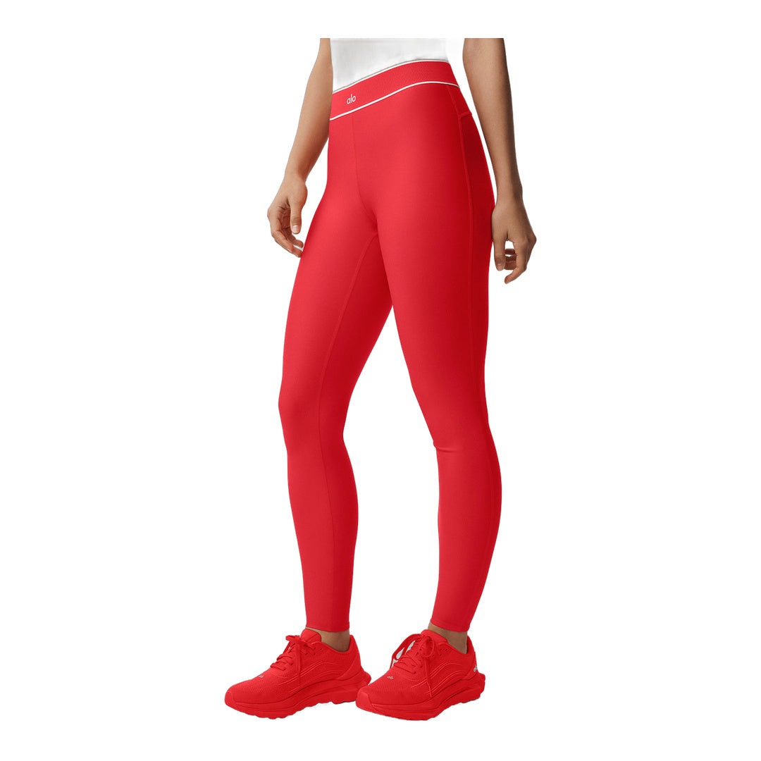 alo Airlift High-Waist Alignment Legging - Bright Red/White