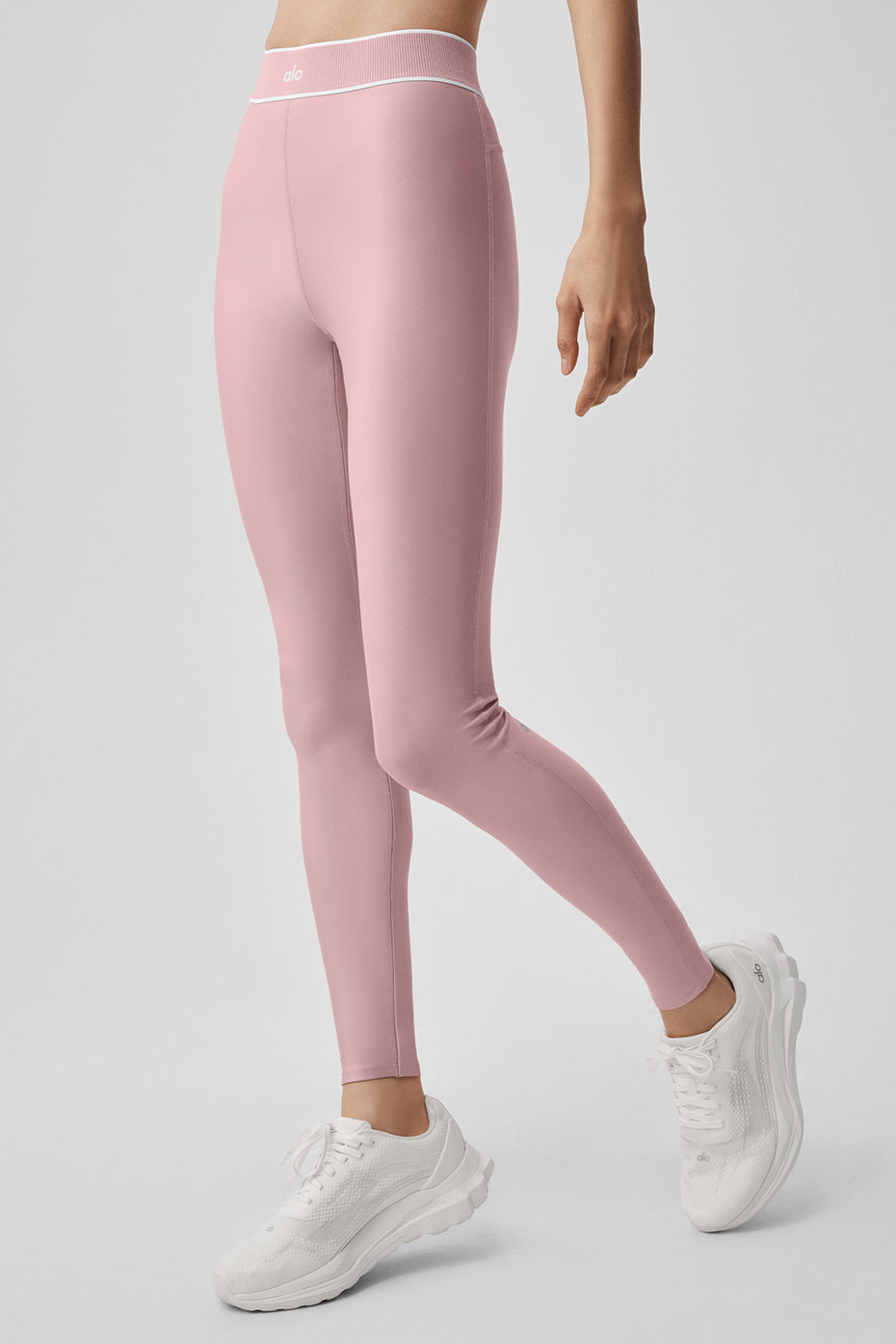 alo Airlift High-Waist Alignment Legging - Vintage Pink/White