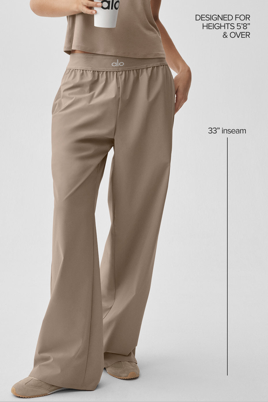 alo Suit Up Trouser (Long) - Gravel