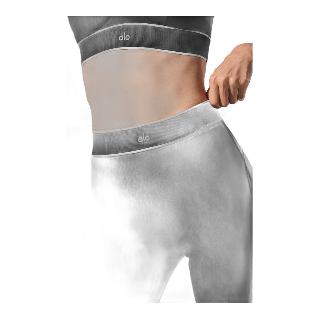 alo Airlift Mesh High-Waist Darling Stirrup Legging - Black
