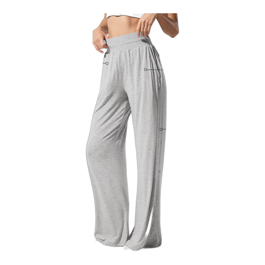 alo Semi-Sheer Delicate Lounge Flare Pant - Athletic Heather Grey