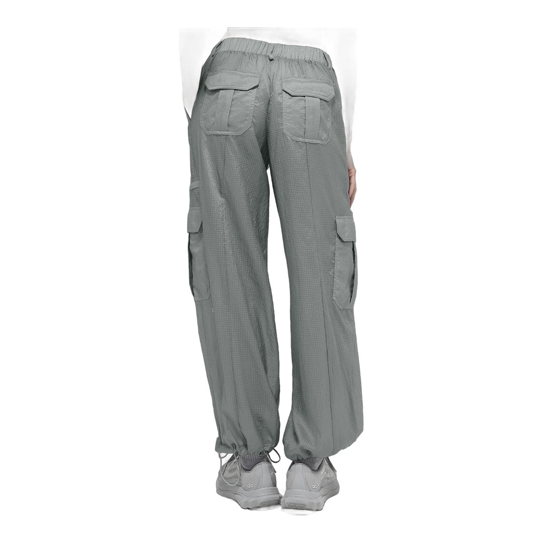 alo Sheer Game Time Wide Leg Jogger - Lunar Grey